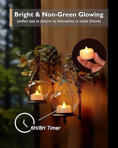 Miniatura 3 de Velas LED con control remoto y temporizador, 12 velas de té sin llama, funcionan con pilas, velas de té de control remoto con temporizador de 68 H