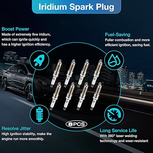 Miniatura 5 de BDFHYK Iridium SP509 Bujías compatibles con Ford Expedition Explorer Mustang F-150 F-250 F-350 Super Duty Mercury Mountaineer Lincoln Navigator 4.6L