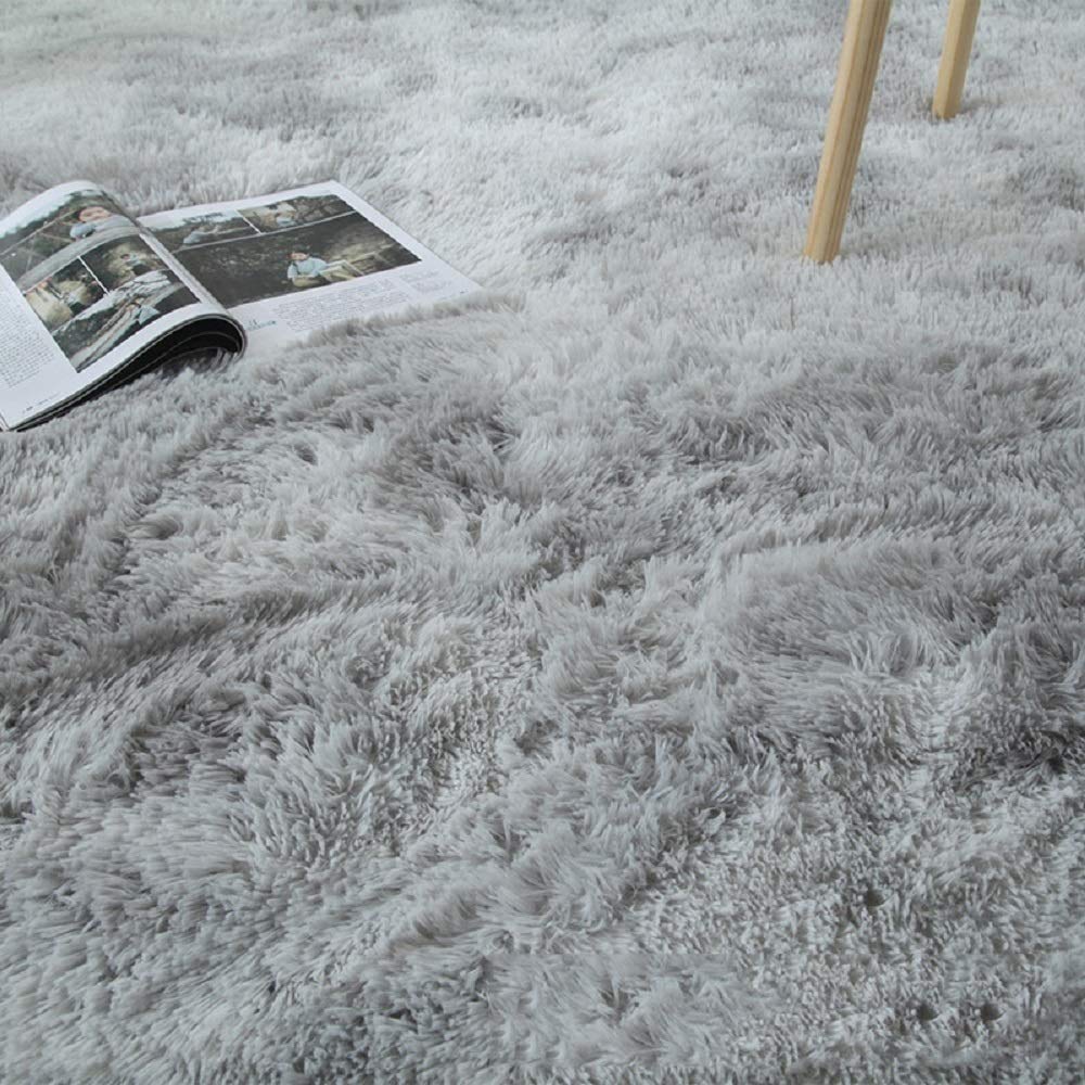 Pauwer Shaggy Flauschiger Teppich Wohnzimmerteppich Langflor rutschfest Bettvorleger Bodenmatte für Schlafzimmer,160 X 200 cm