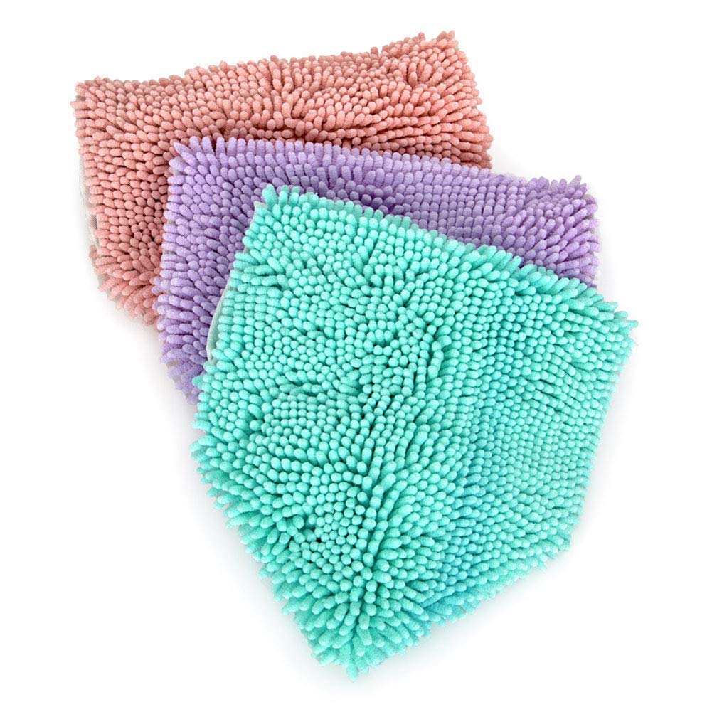 Serviette de Bain Absorbante pour Animaux Serviette en Chenille Chenille pour Petits, Moyens Chiens et Chats - 35 * 65cm