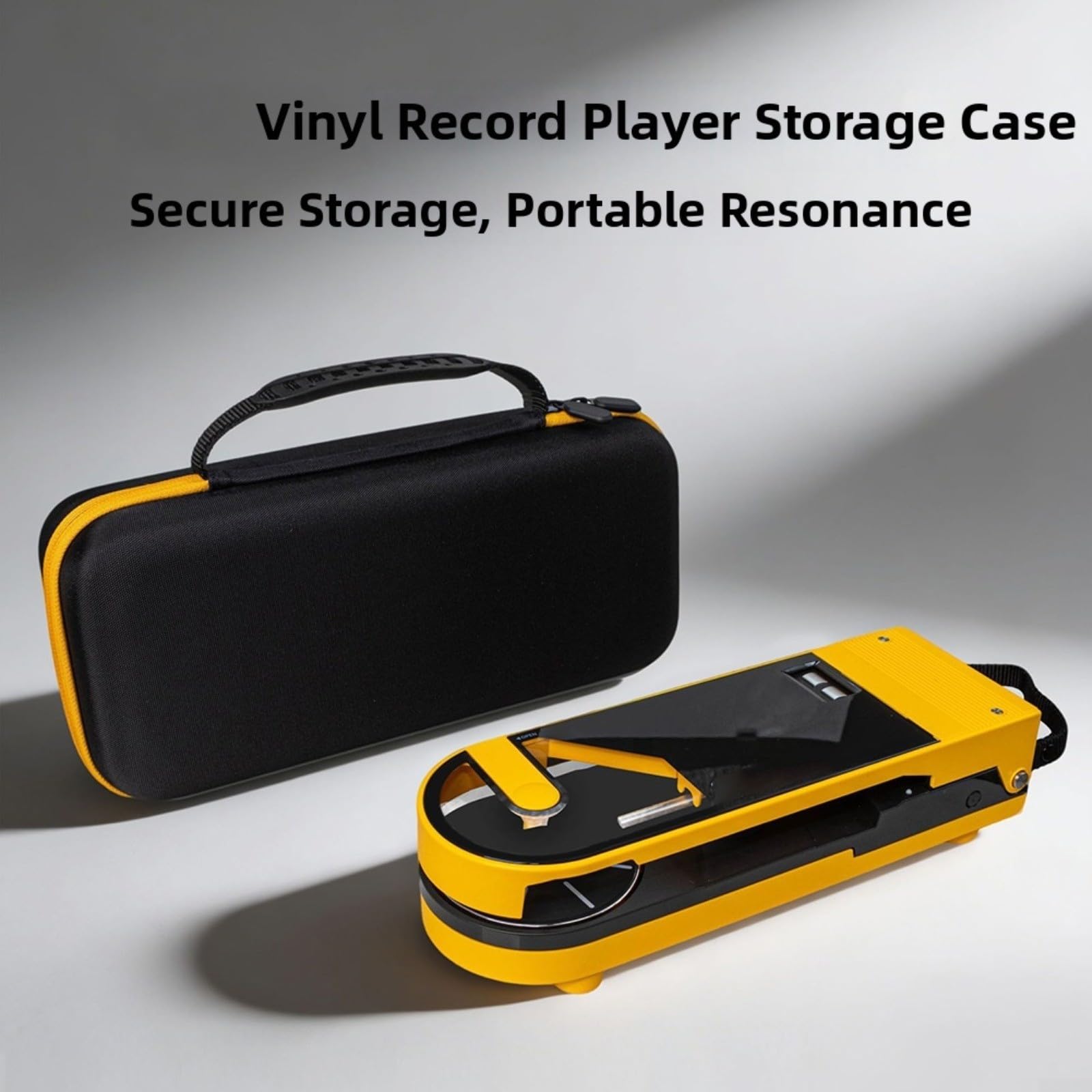 Étui de voyage compatible avec Audio-Technica AT-SB727 Platine vinyle portable Sound Burger avec sac de transport uniquement avec poignée et bandoulière Noir