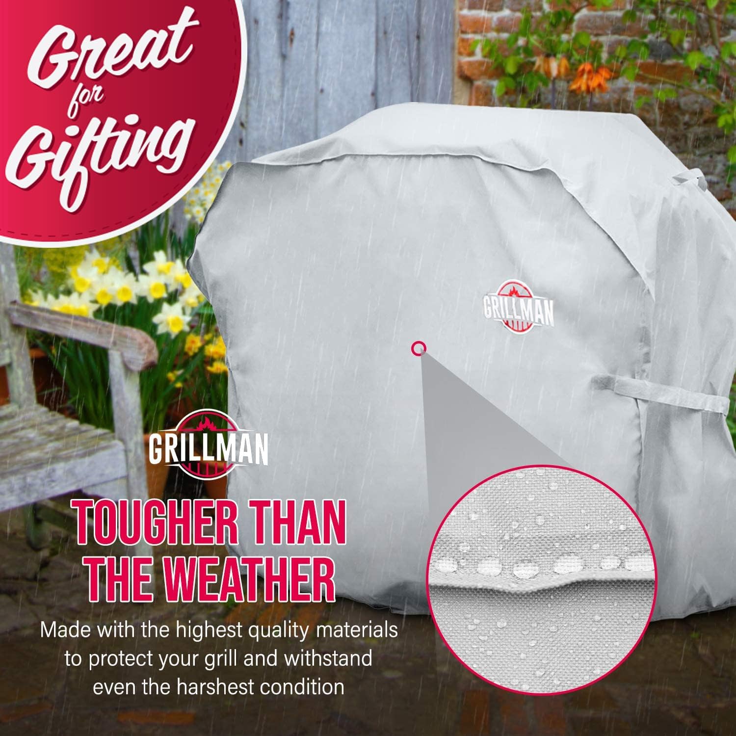 Buy Grillman Grill Cover, Gas BBQ Cover fits er BBQ, Brinkmann, Char