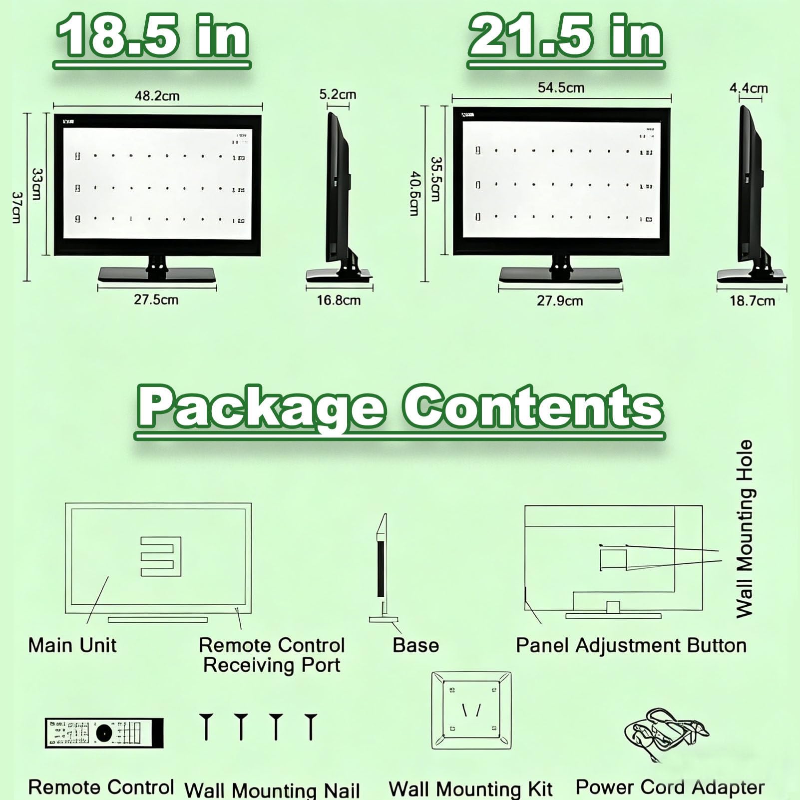 Tableau d'acuité visuelle numérique, Tableau de Test oculaire LCD, Moniteur Optique LCD ophtalmique, Distance de Test réglable de 1 à 6 m, pour Usage Professionnel en optométrie 21.5in