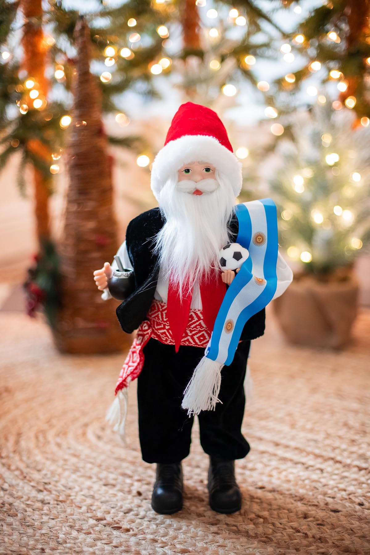 Amazon.com: Christmas Decor Argentinian Santa Claus Figurine 18