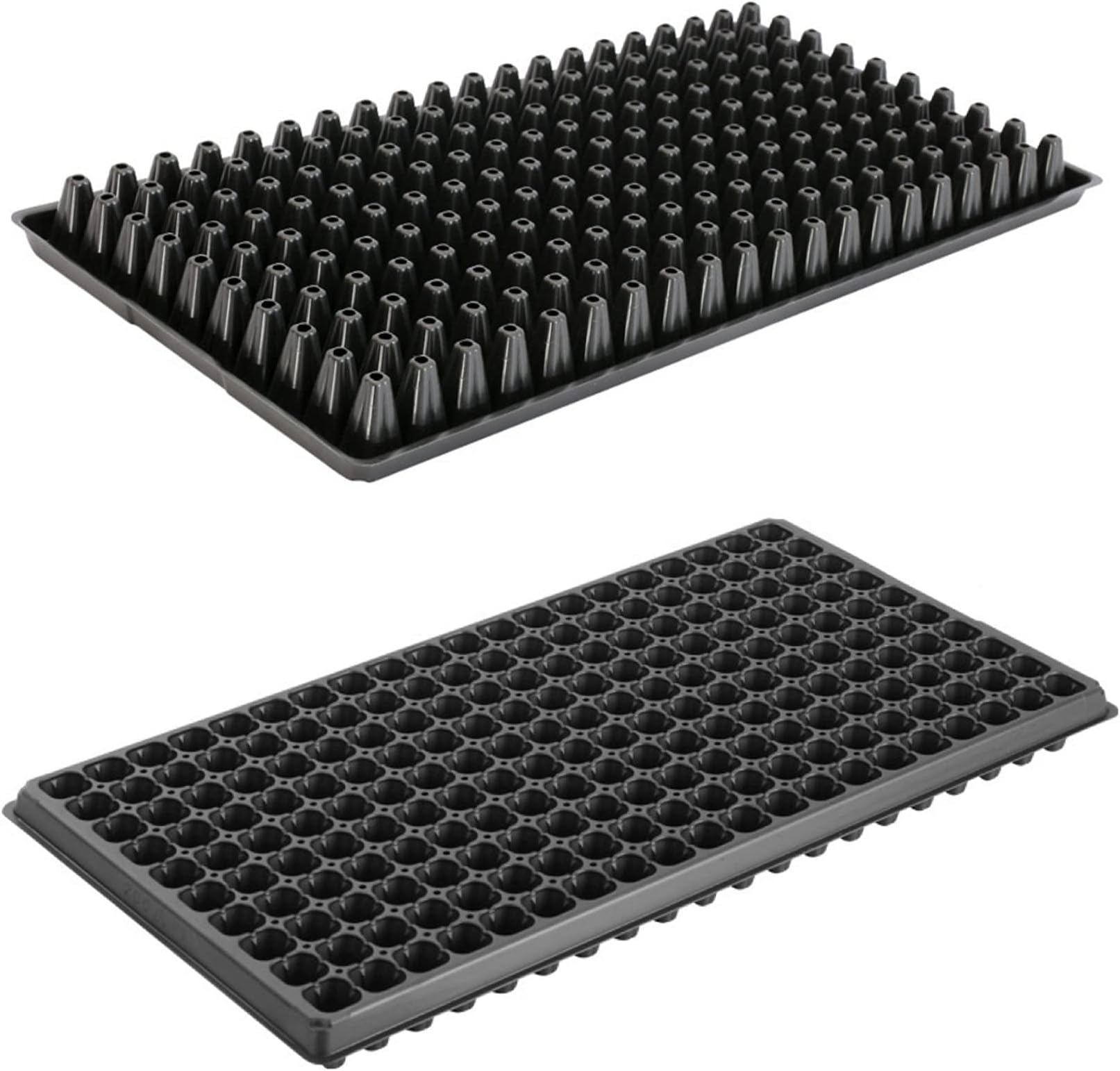 200 Cell Plug Tray, 10pcs-Pack Thick Durable Seed Starter Flats Vegetable Fruit Seeds Seedling Plastic Plug Farmer Nursery Trays Propagation