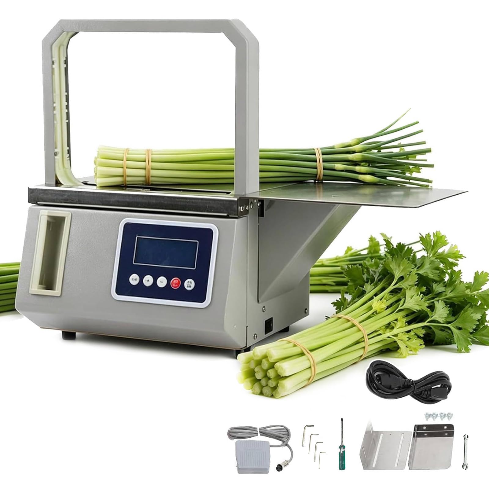 Vegetables Strapping Machine, Hot Melt Opp Tape Banding Machine 32×22cm