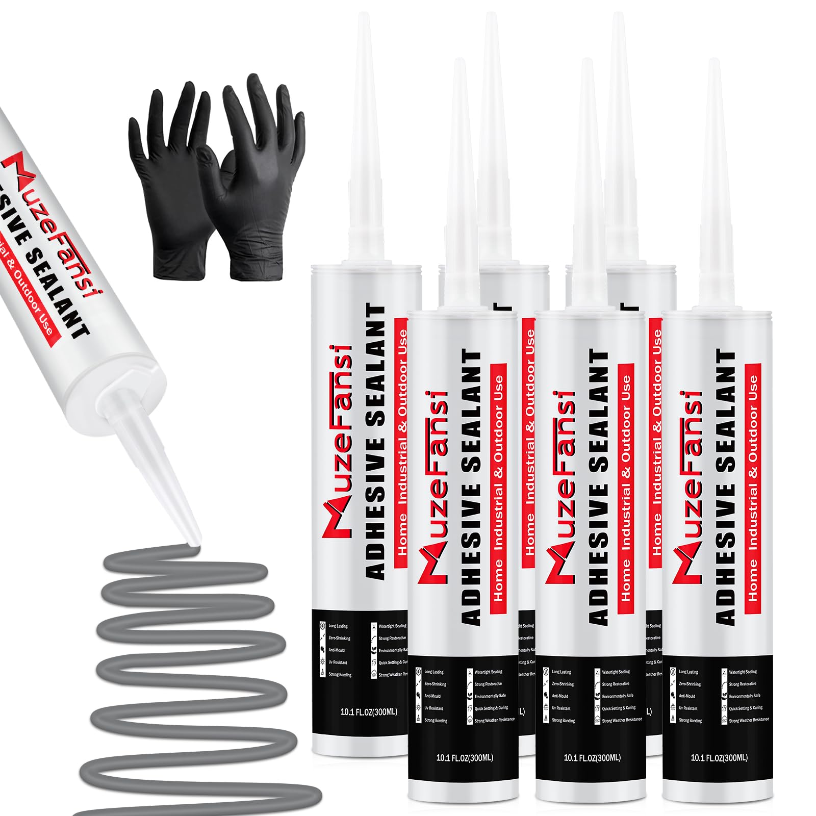 Concrete Crack Repair Sealant, Crack Joint Filler, Waterproof Self-Leveling Concrete Repair Sealant for Sealing Horizontal Surfaces Expansion Joints,