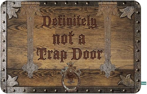 Felpudo de bienvenida sin duda no es una trampa divertido tapete para puerta delantera para exteriores interiores entrada tapete antideslizante