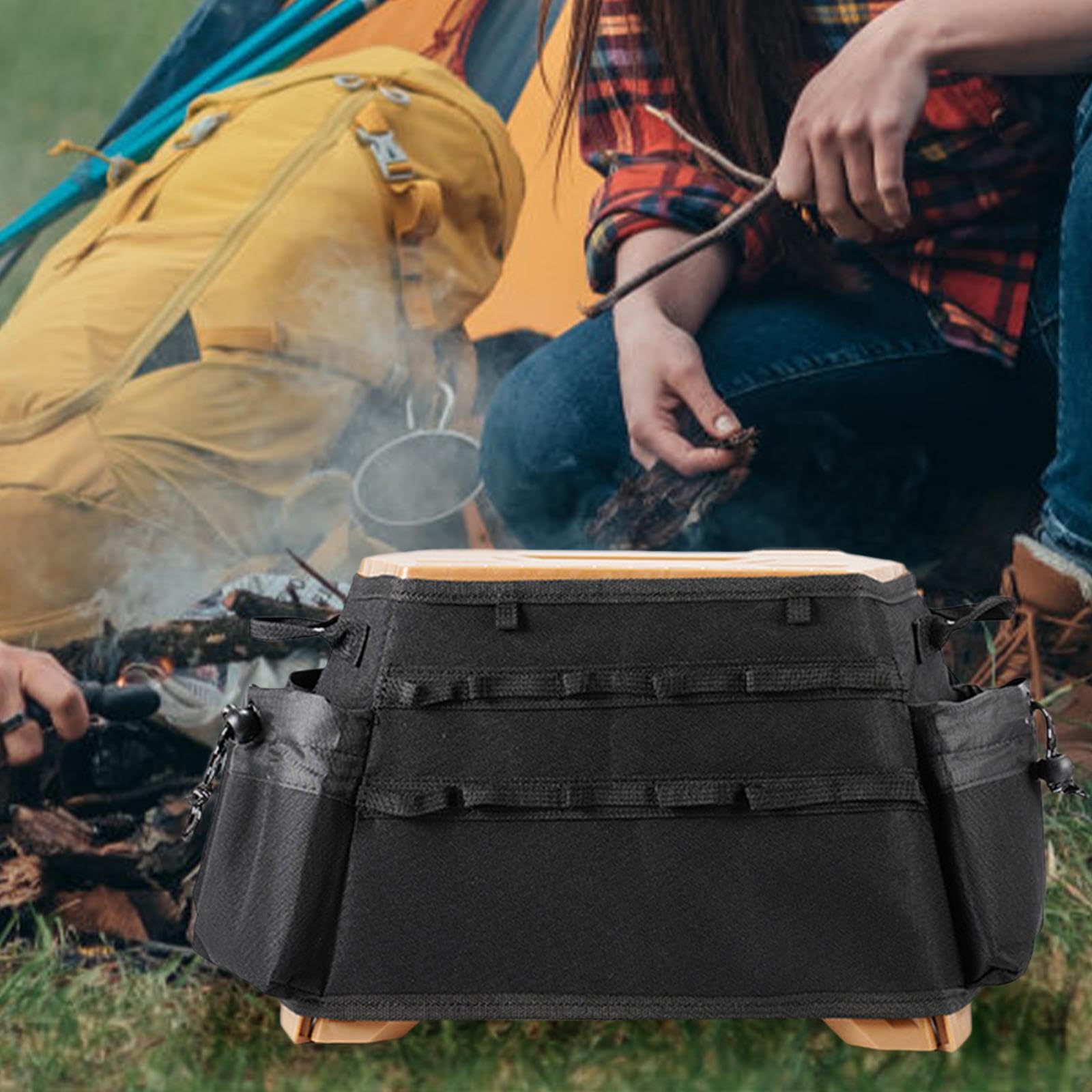 CALANDIS™ Stool Mount Tool Bag with Handles Folding Stool Cover for Outdoor RV Black | Furniture | & Hiking | Outdoor Sports-image-20