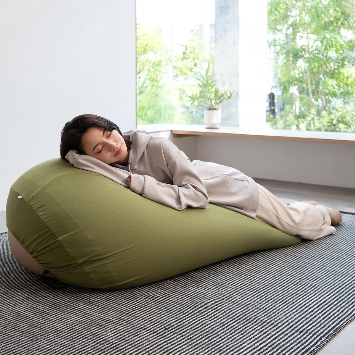 Amazon.co.jp: フレックス販売 ビーズクッション 埋もれる幸せ 日本製 