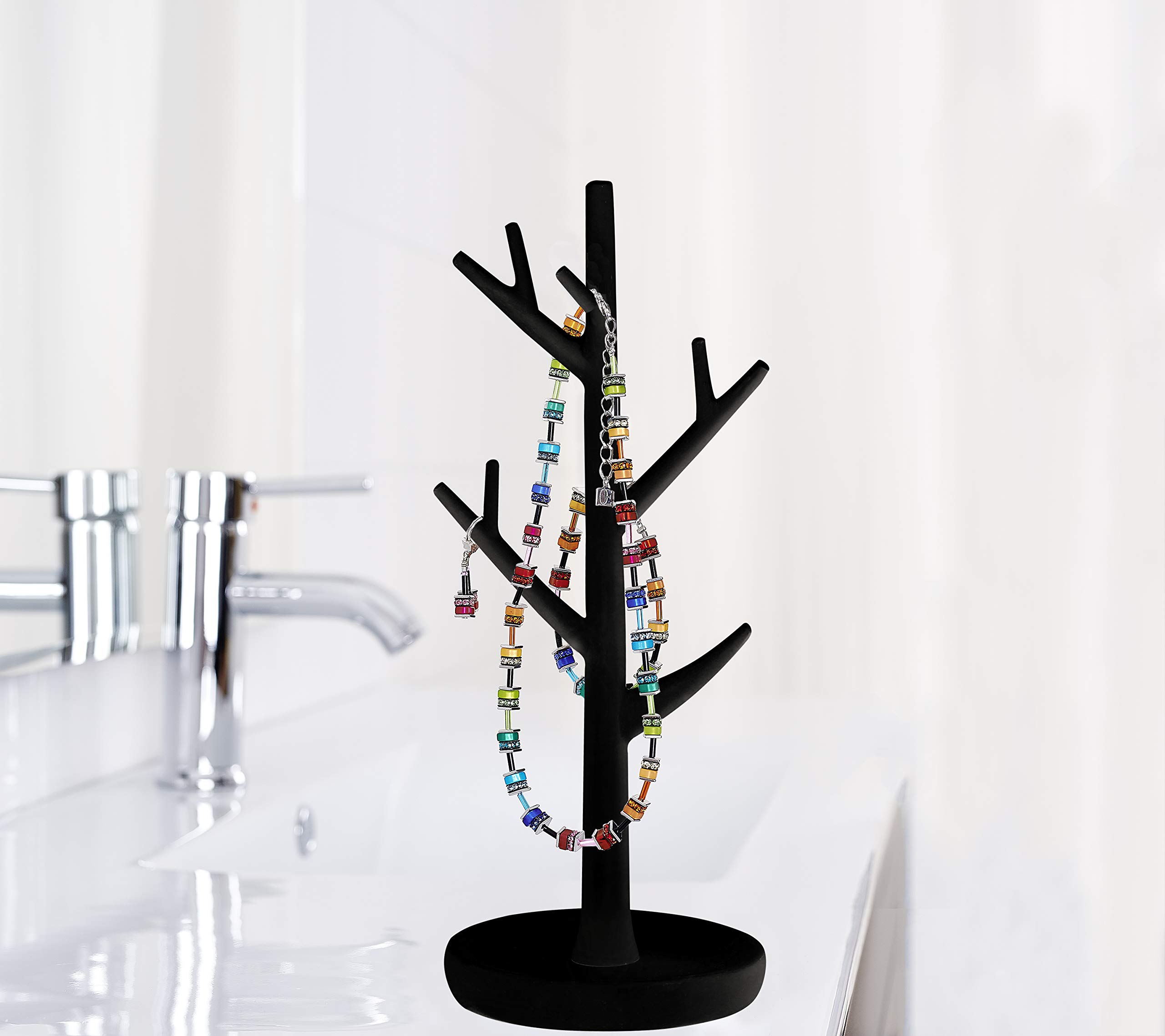RIDDER Lena Albero Portagioie In Poliresina – Bianco, 12x12,5x28,5 Cm, Con Rami Per Collane E Ripiano Per Anelli, Gufetto Decorativo - 3