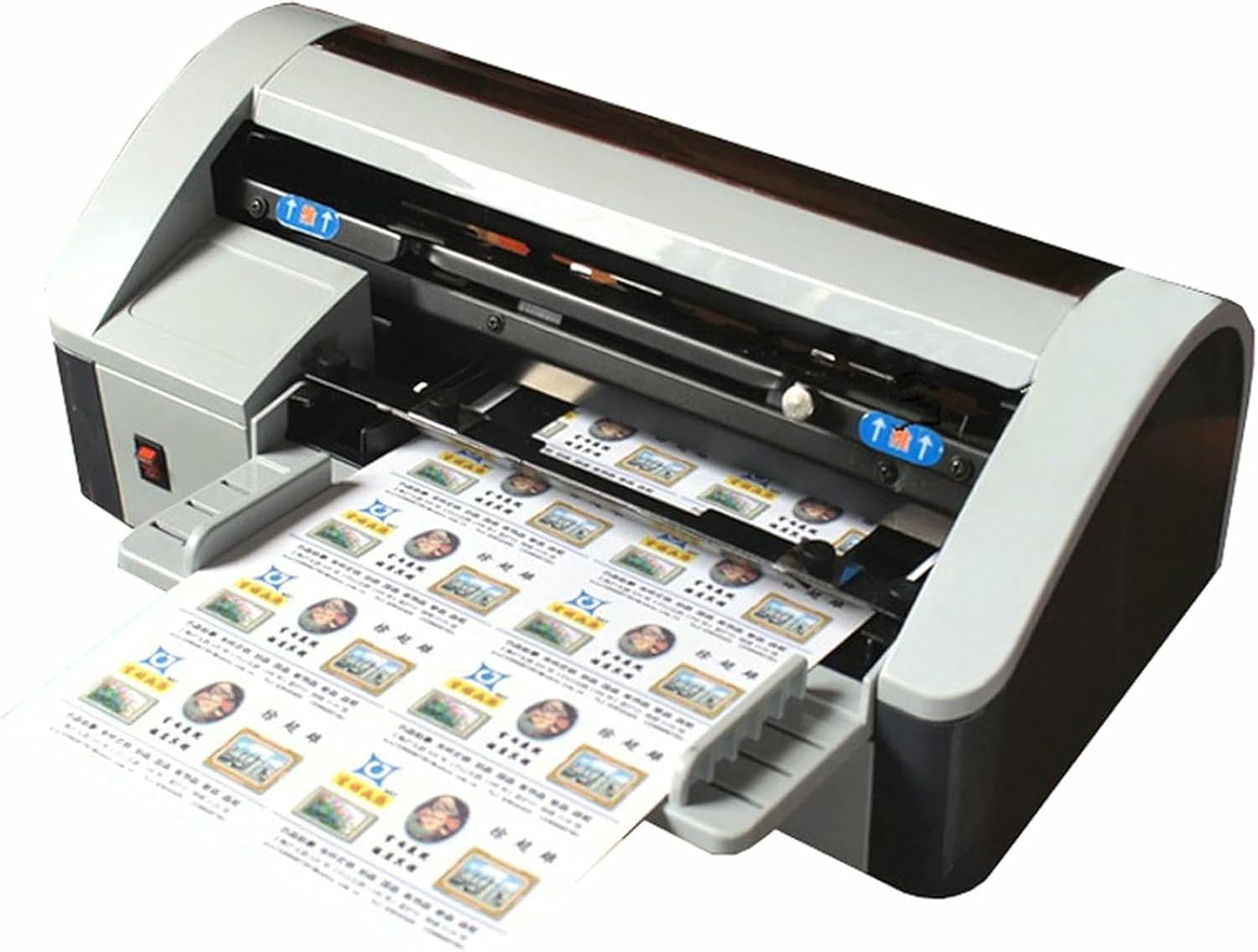 Electric Business Card Cutter Machine Adjustable Margin 5-15mm, High-Speed Cutting 30-40 Pieces/min for 90x54mm/90x50mm Business Cards