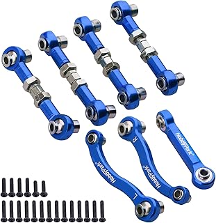 Hobbypark Metal Turnbuckle Aluminum Camber Links Toe Links with Rod Ends Steering Linkage Set for Traxxas 1/18 LaTrax Teton Upgrades Desert Prerunner, Replace 7636 (Navy Blue)