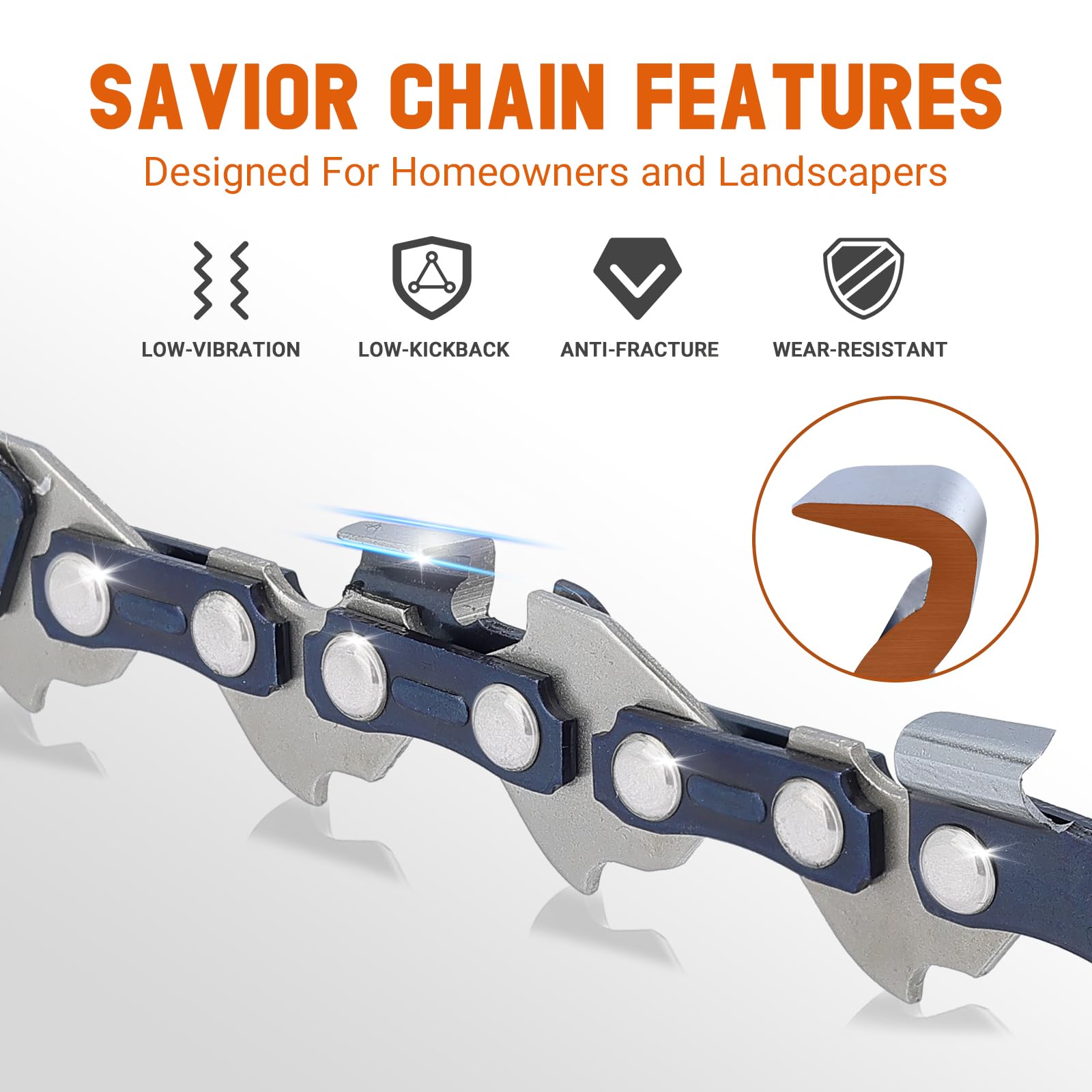 Oregon Type 91 VG Chain, 57 Drive Links-Low Profile Chain 3/8