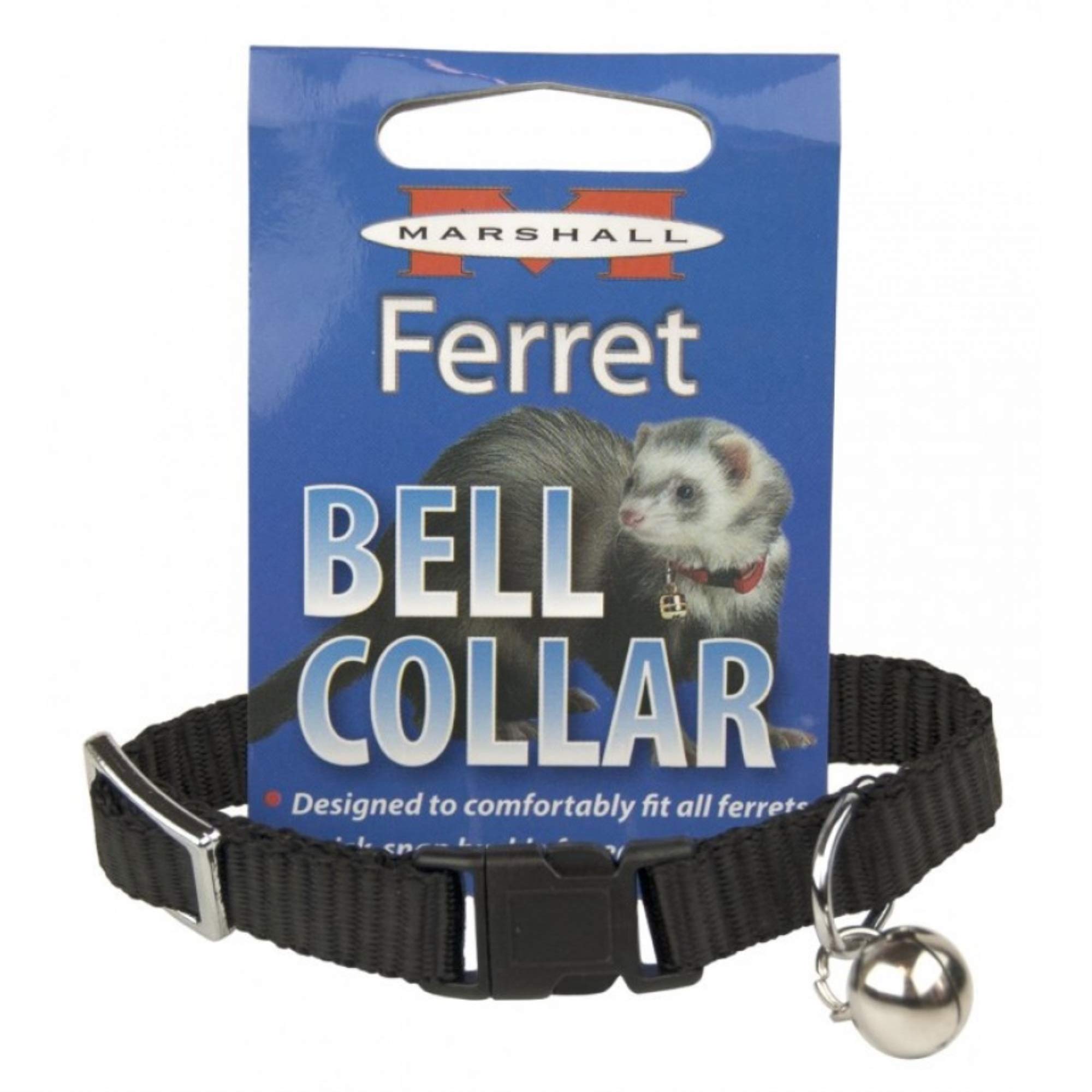 Collar de hurón Marshall FP090 negro accesorio con cascabel localizador