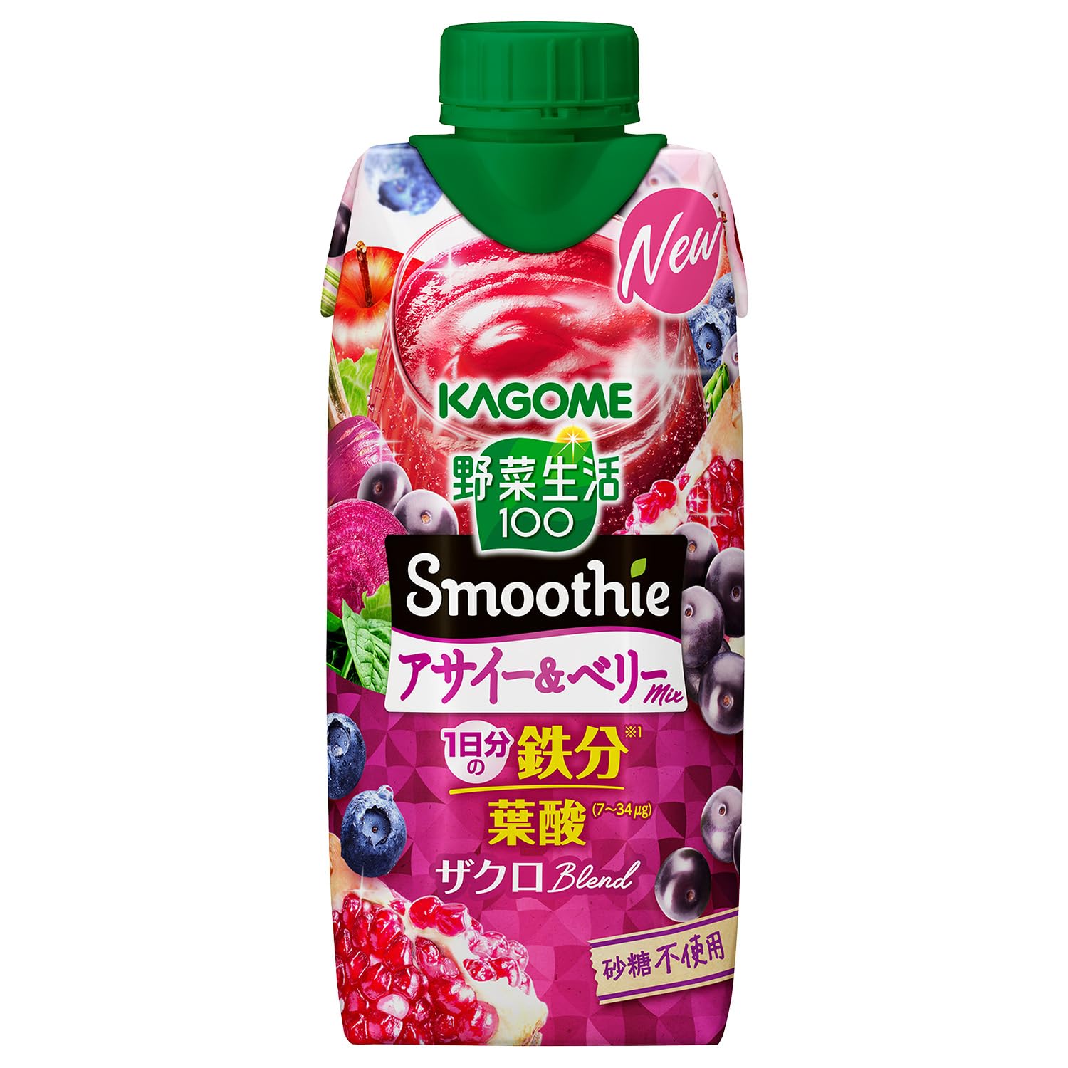 Amazon.co.jp: カゴメ 野菜生活100 Smoothie アサイー＆ベリーmix