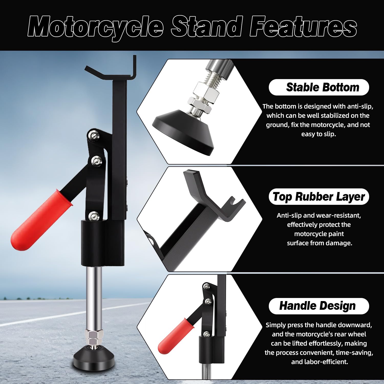 Support Moto,Universel pour Motocross Enduro Supermoto SurRon Talaria Sting | Support Roue Moto,Retrofit Portable Pliable Avant Arrière Support,Support Rouleau Nettoyage Chaine Moto Bequille