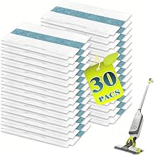 VACMOP Disposable Hard Floor Vacuum and Mop Pad Refills for Shark Pro VM252 VM251 VM250 VM200 VC205 QM250 VM190 VM200P12 VMP30 Vacuum Cleaner Replacement Parts 30