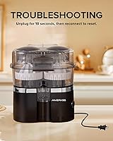 Vista 8 de Exprimidor Eléctrico de Cítricos de Doble Cabezal, Exprimidor de Limón con Cable de Alimentación y Cepillo de Limpieza, Máquina Exprimidora