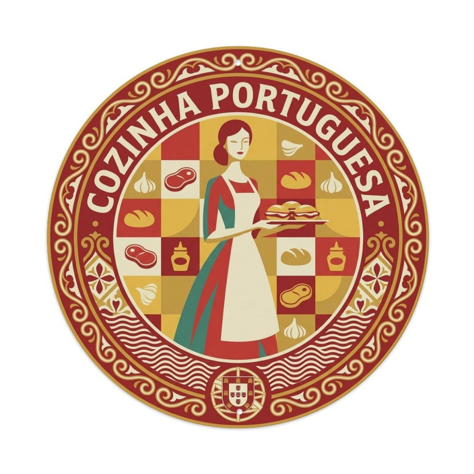 Bifana Portuguese Cuisine Culinary Travel Food Metal Tin Sign