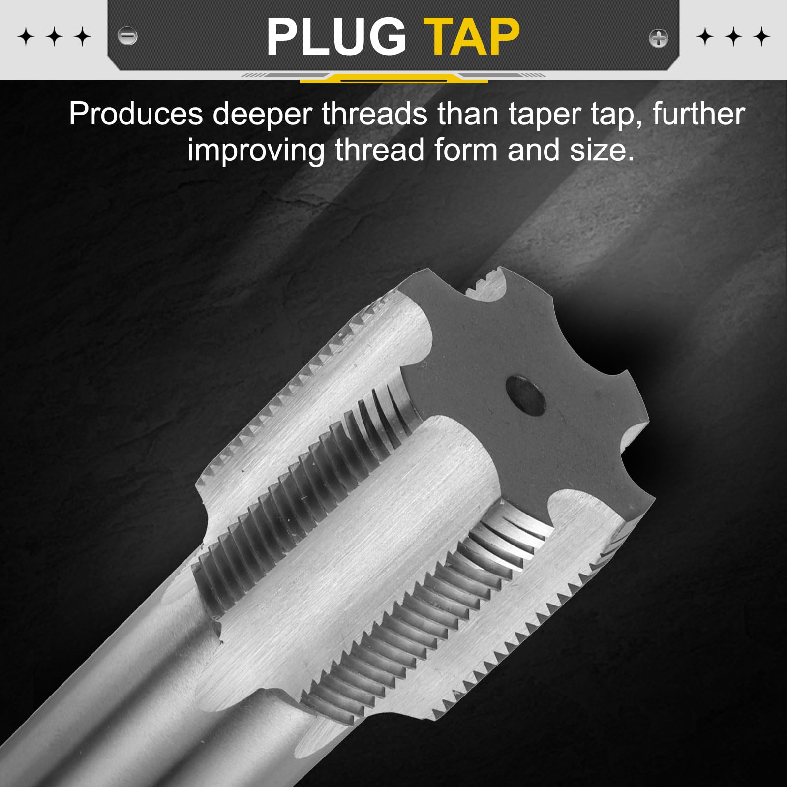 QUARKZMAN Maschio A Mano Tipo Plug M40 X 2 H2 Filettatura Metrica Tipo Plug Con Scanalature Diritte Utensile Per Filettatura Ad Alta Velocità Acciaio HSS6542