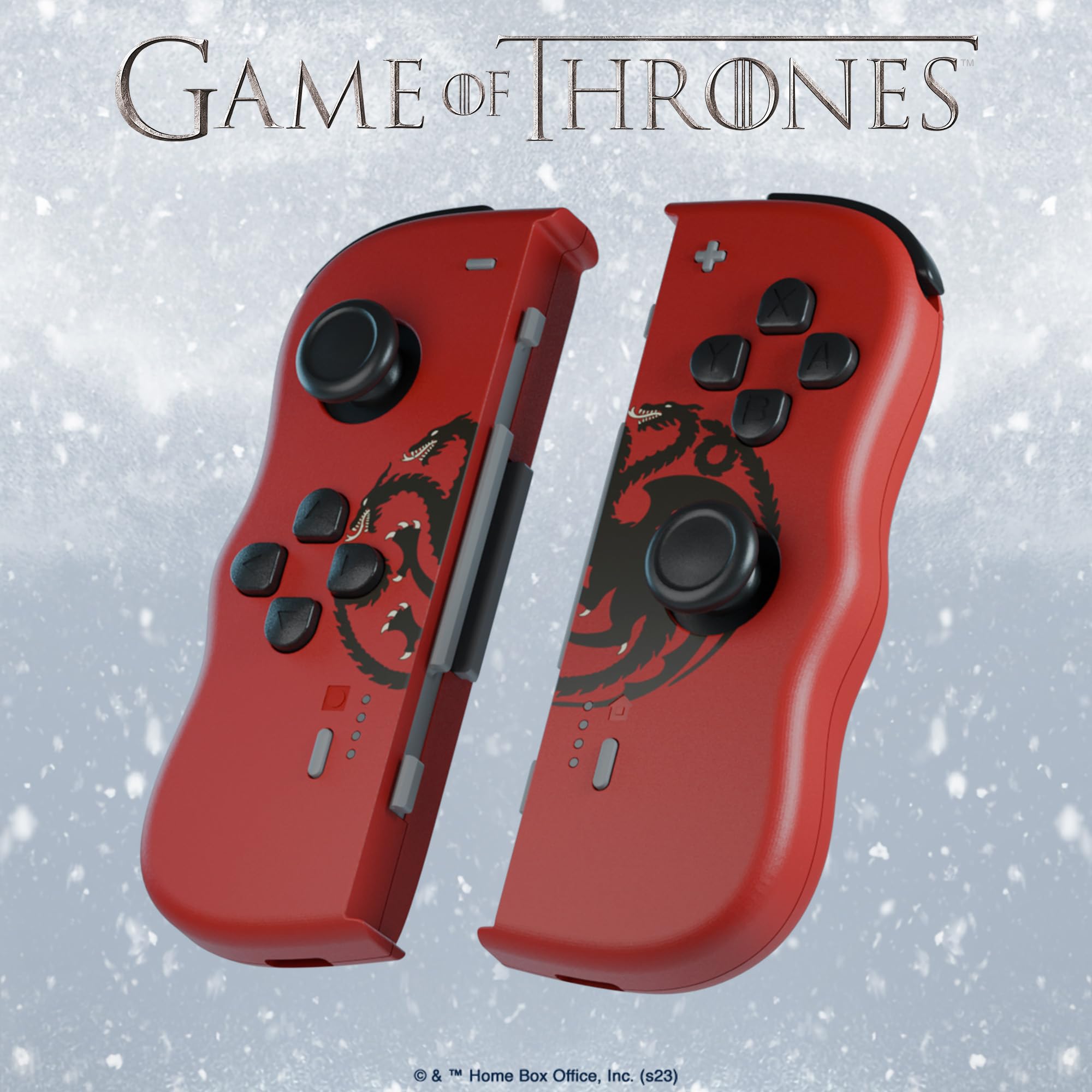 Manettes Twin Pads Lexip édition Game Of Thrones Targaryen Noir Pour Nintendo Switch - Sans Fil