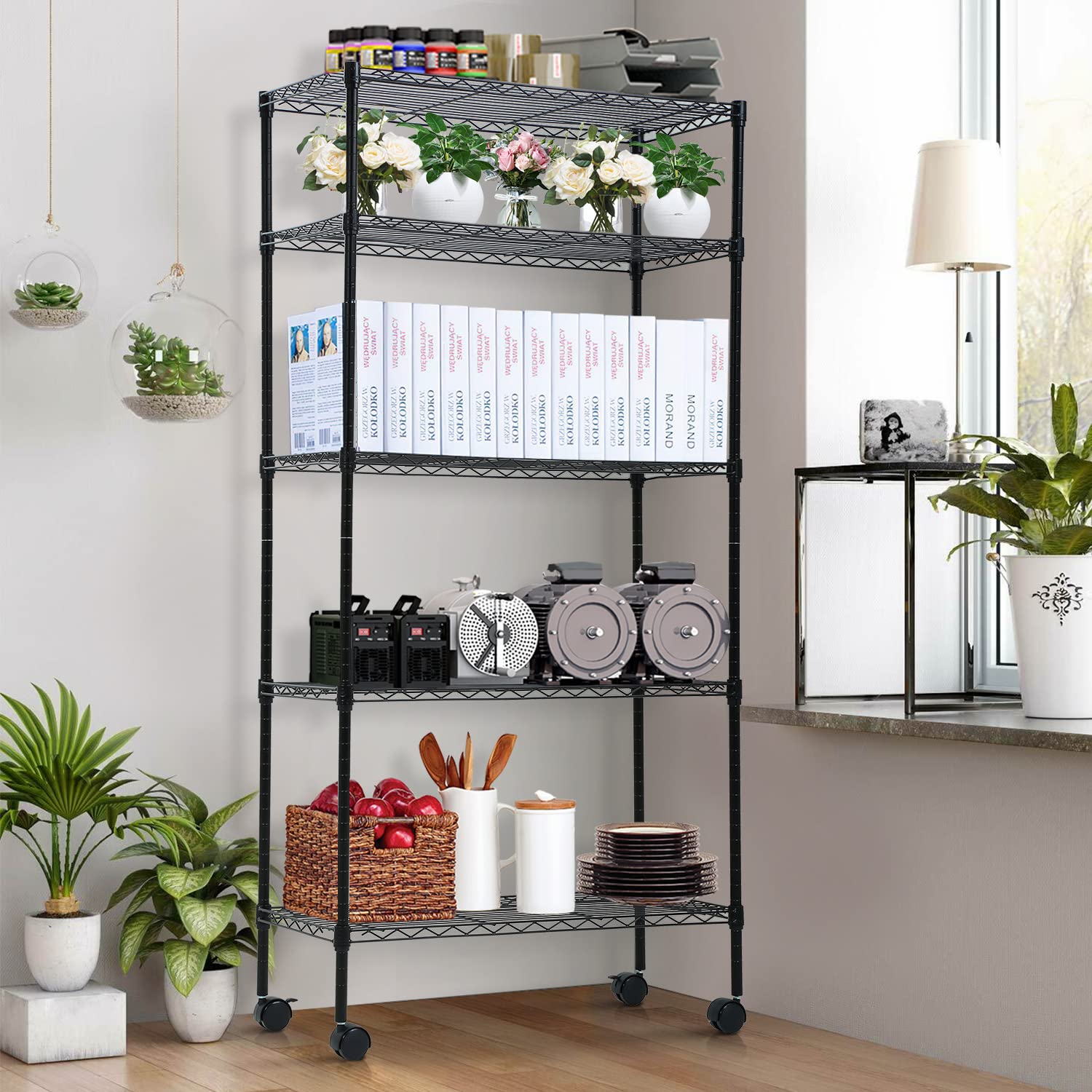 Amazon.com: 5 Tier Shelf Wire Shelving Unit, NSF Heavy Duty