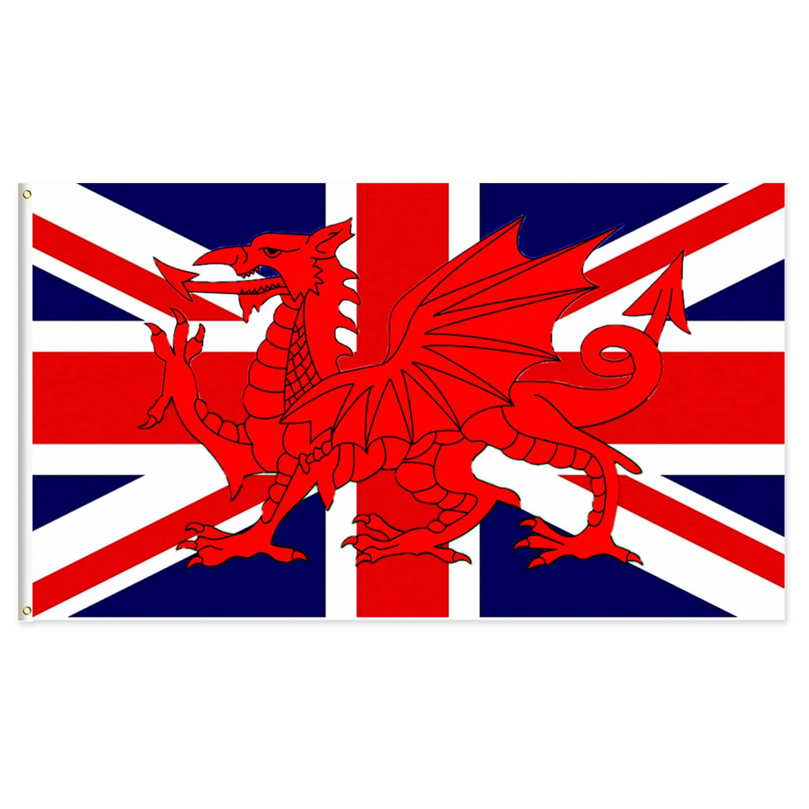 Drapeau Pays de Galles 120x180 cm anti-déchirure et imperméable à œillets