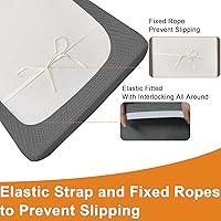 Vista 3 de leepiya 1 juego de fundas de cojín elásticas para autocaravana con 1 funda de respaldo, 1 funda de banco, lavable a máquina, ajuste universal