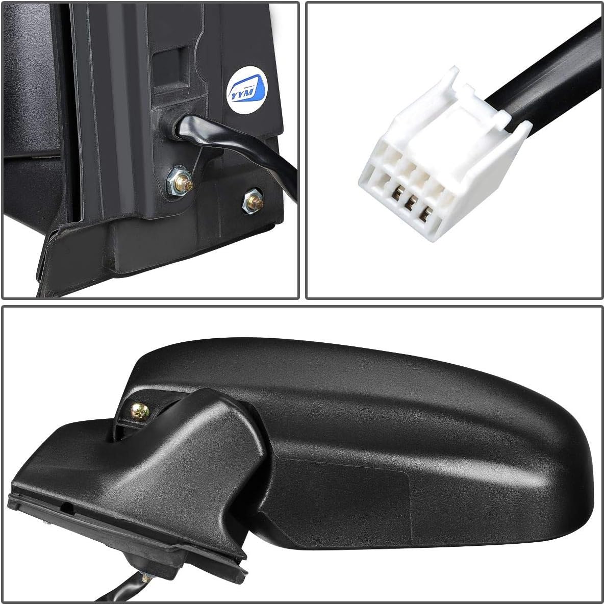DNA Motoring OEM-MR-MA1320136 Factory Style Powered Left Side Door Mirror Compatible with 00-06 Mazda MPV