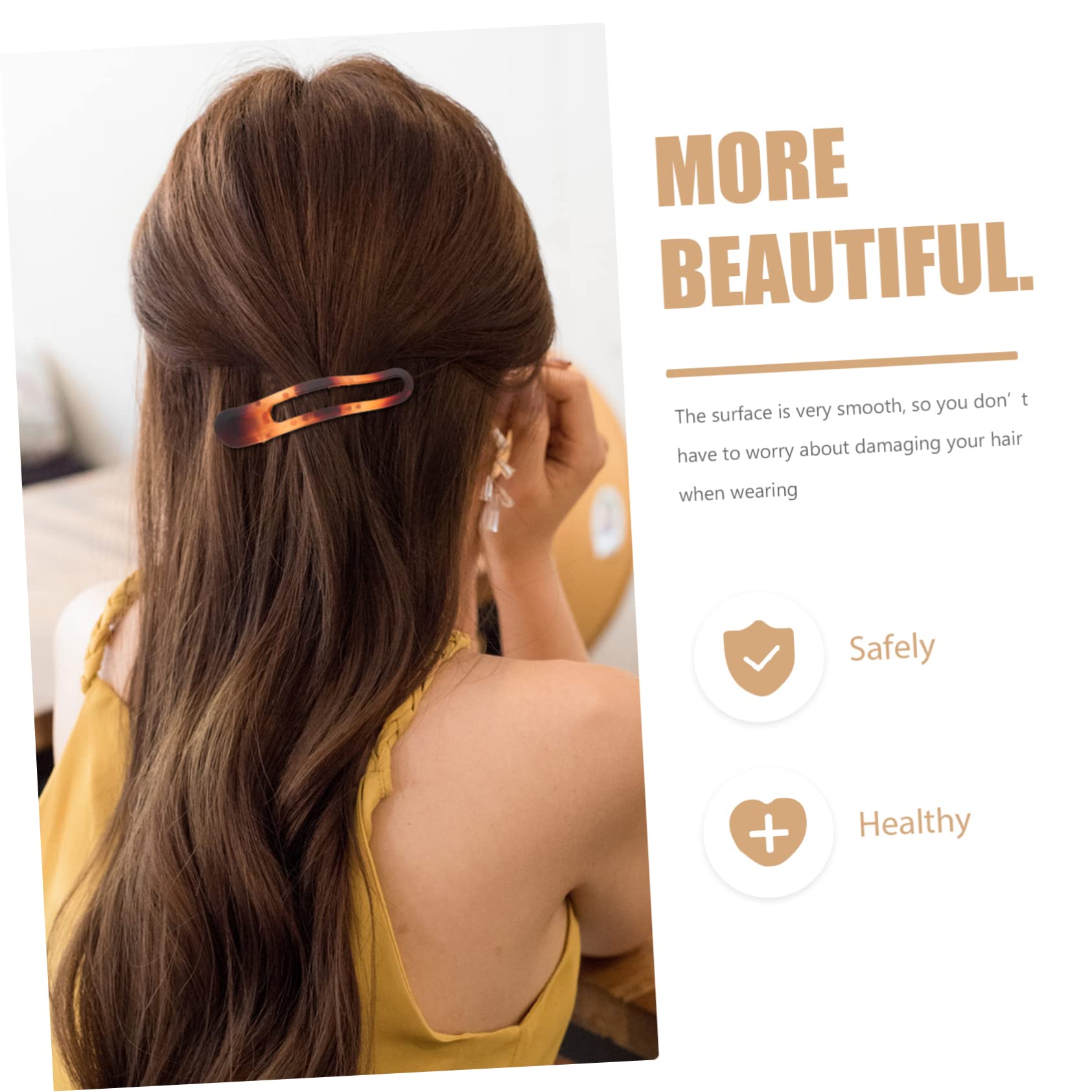 25 Piezas Pinza De Pelo De Cocodrilo Pinzas De Pelo De Cocodrilo Clips De Garra Plana Agarre Sin Deslizamiento Clip De Mandíbula De Las Mujeres Moda Acrílico