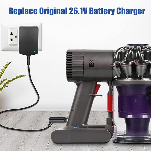 Miniatura 3 de KUNLUN 26.1V Reemplazo para cargador V8 205720-02 para V6 V7 V8 DC58 DC59 DC61 DC62 SV03 SV04 SV05 SV06 SV10 SV11 AnimalAbsolutoFluffyMotorhead