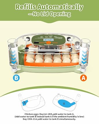 24 Egg Incubator with Automatic Turner Poultry Hatcher
