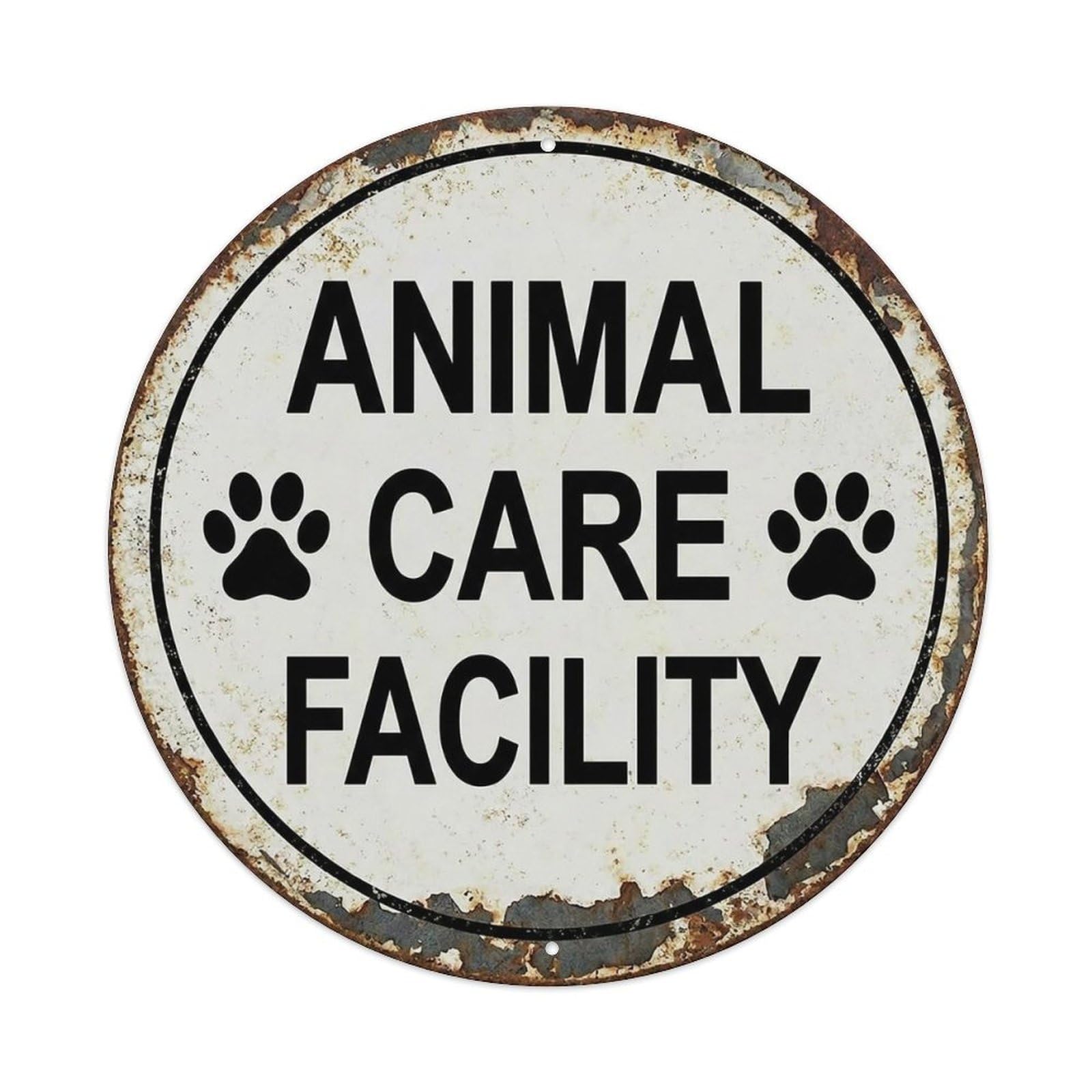 Vintage Animal Care Facility Hub Vintage Metal Tin Sign Plaque Wall Decor for Cafe, Club Bar, Office, Garden Metal Poster 8x8Inch