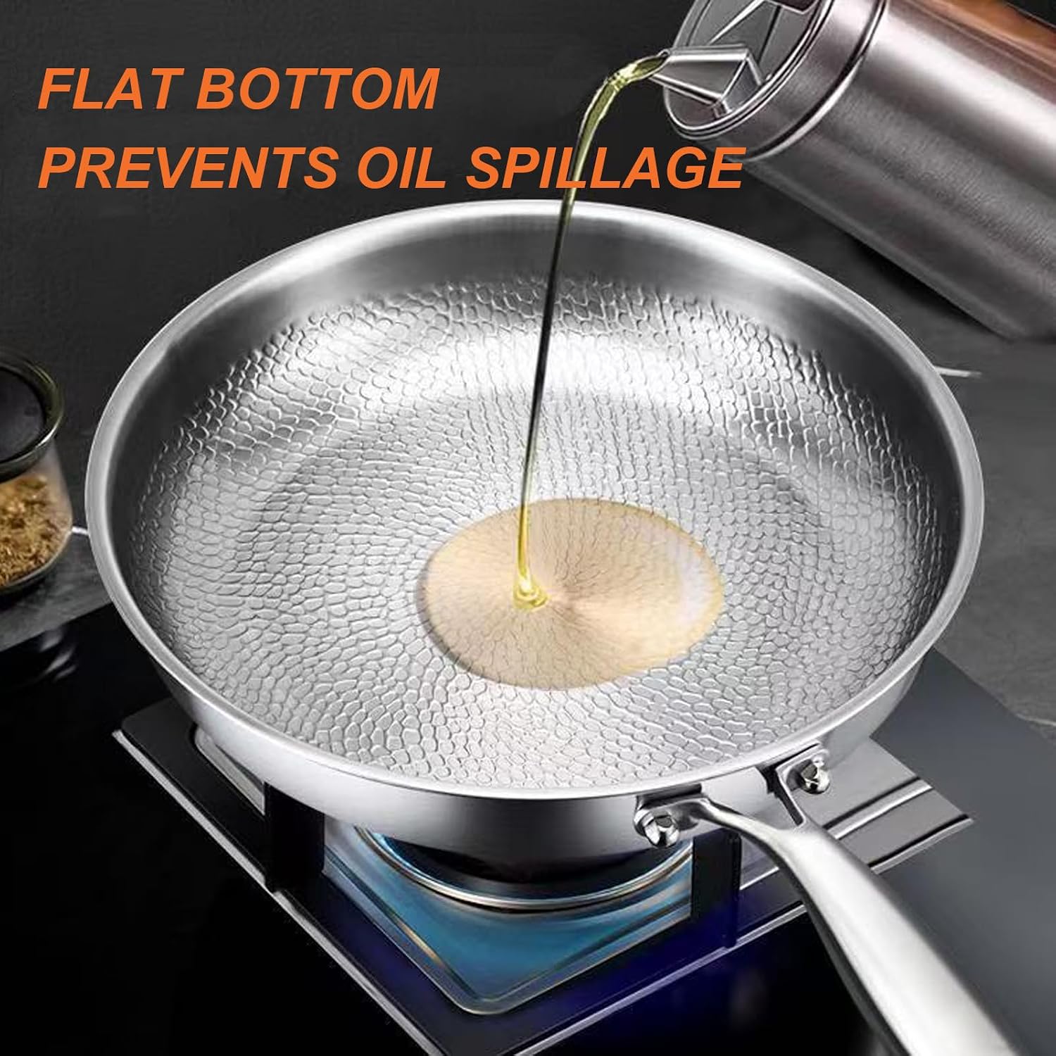 Pure Titanium Pan, Titanium Pans for Cooking Non Stick Titanium Frying Pan with Lid Compatible with All Cooktops,with lid,10.24in