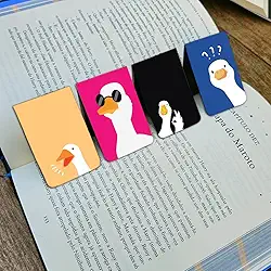 Kit com 4 Marcadores de Página Magnético Modelo Patos 001