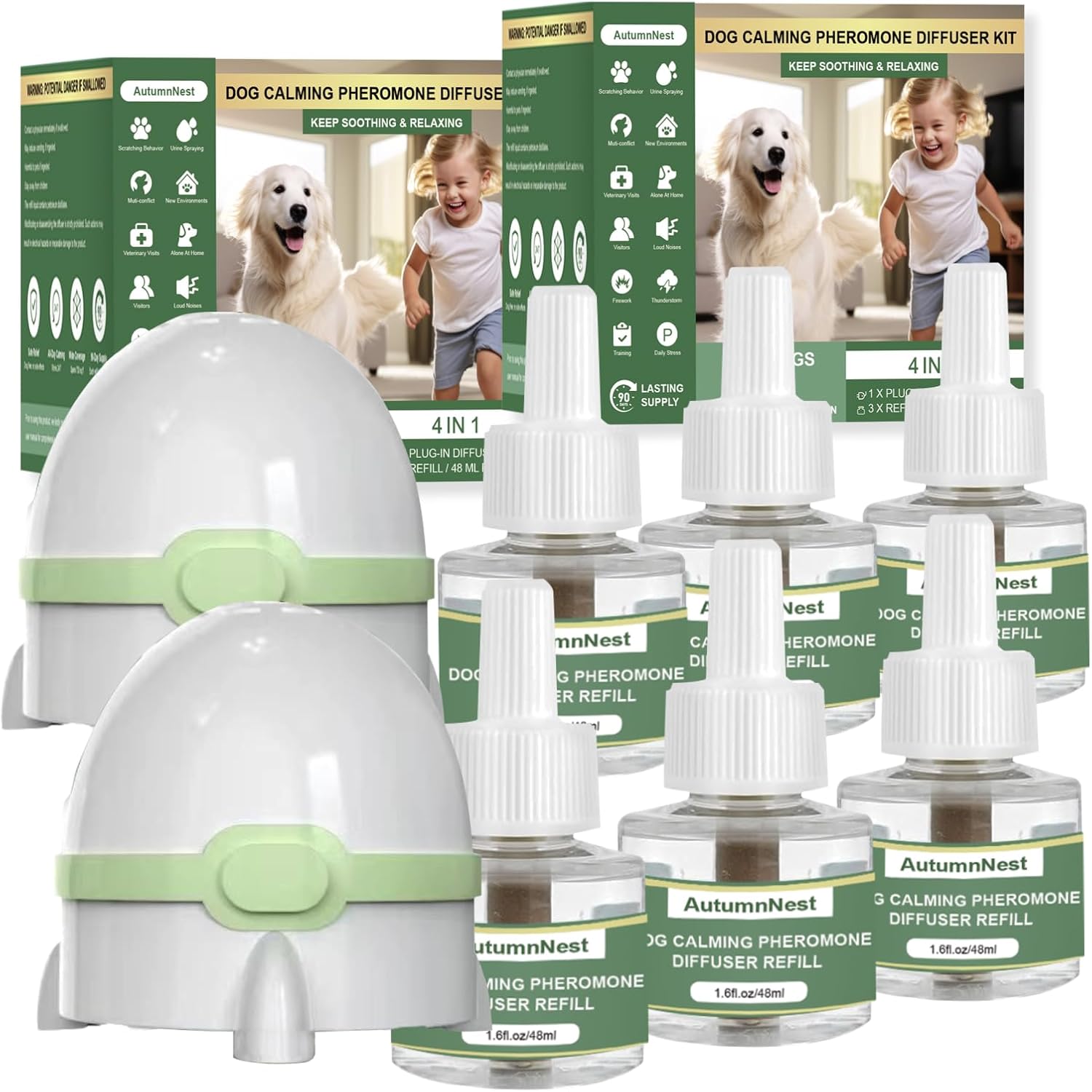 Dog Calming Pheromone Diffuser Kit: 180-Day Stress Relief Solution