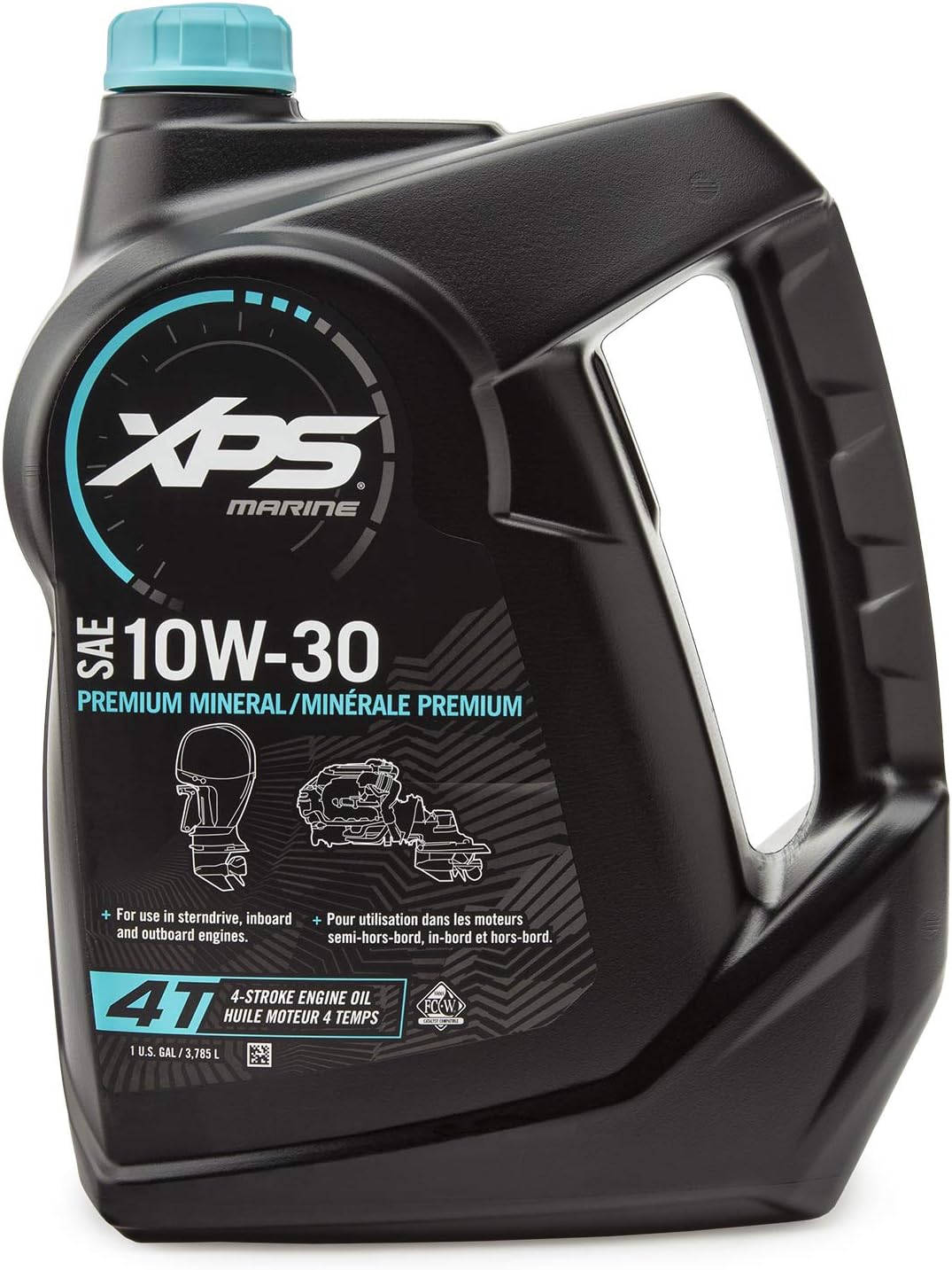 XPS Marine SAE 10W-30 Premium Mineral 4-Stroke Engine Oil, 1 Gallon Jug