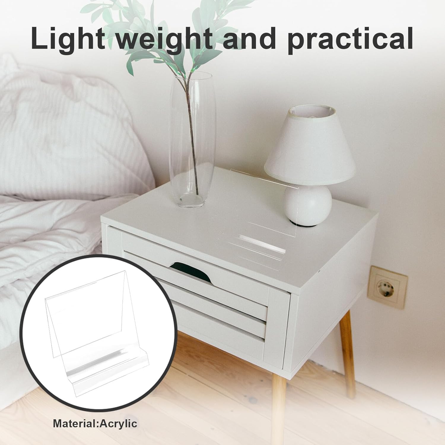 Homoyoyo Scarf Display Stand Acrylic Scarf Holder Band Holder Hair Accessory Organizer for Women Bedroom Closet Storage