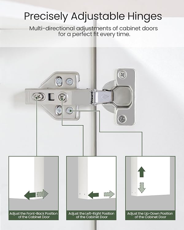 CHOEZON Bathroom Medicine Mirror Cabinet, 17.7'' x 23.6'', Wall-Mounted Bathroom Vanity with Mirror, Bathroom Medicine Cabinet with Storage Function, Hanging Storage Cabinet, Adjustable Shelves, White by CHOEZON - Used condition - Image 5