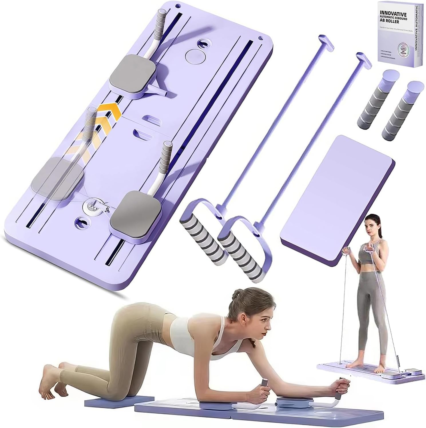 Equipo de ejercicios y juego de reformador de Pilates plegable completo