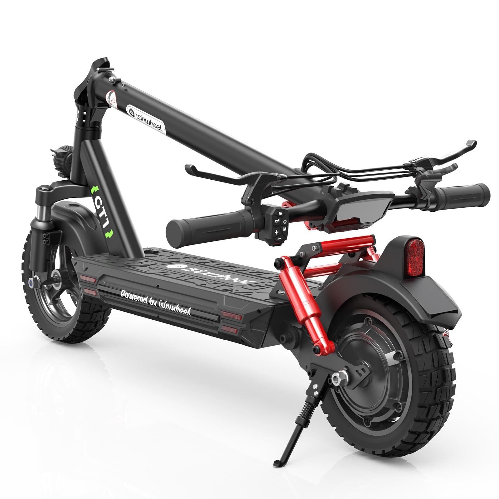 isinwheel GT1/GT2 Electric Scooter Adults, 28 MPH Top Speed, 28/37Miles Range, 800/1000W Motor, 330LBS Load, Off-Road Scooter for Adults with Turn Signal (2025 Upgraded Version)