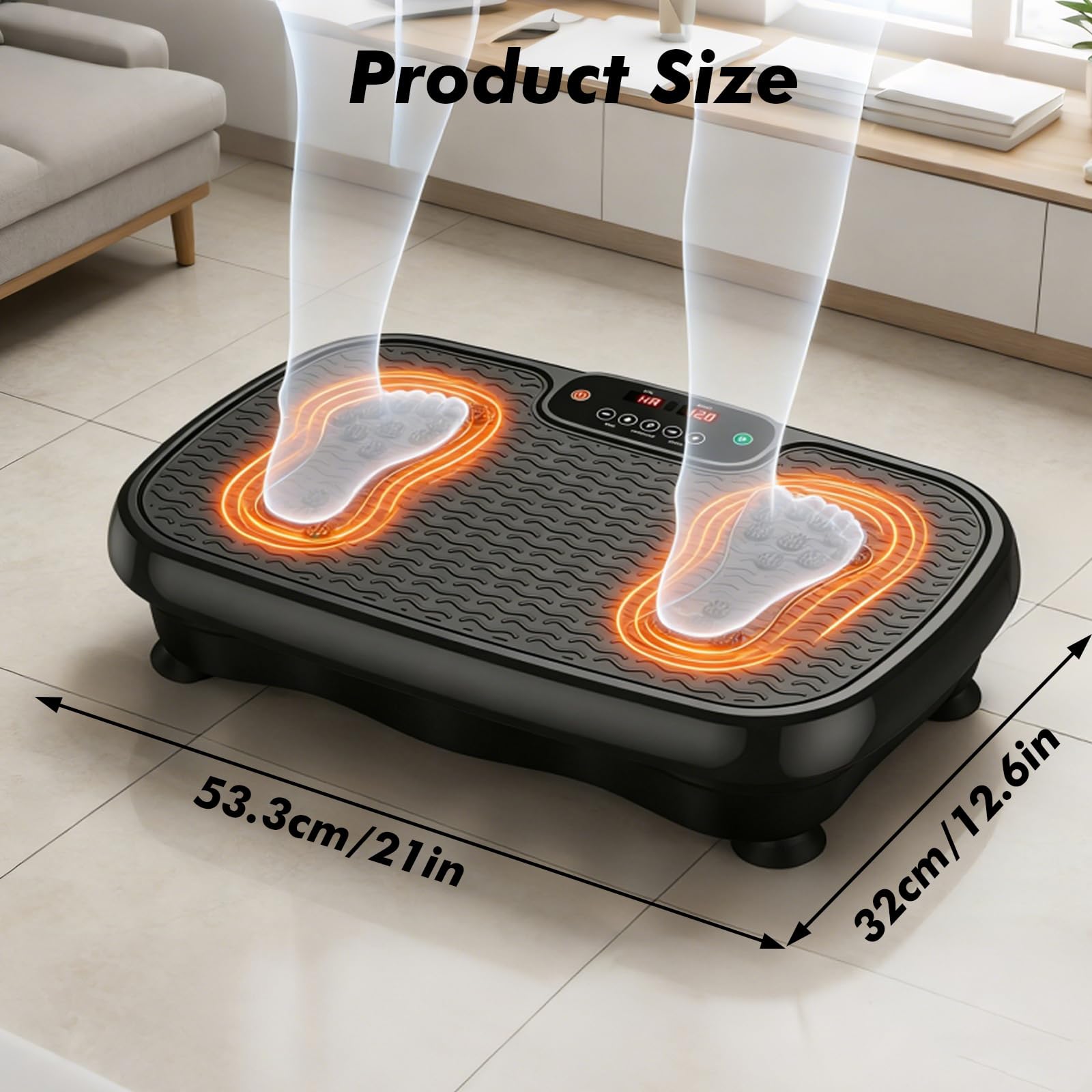 Plataforma Vibratoria Para Ejercicios, Tabla De Fitness Con Bandas De Resistencia, Para Drenaje Linfático, Pérdida De Peso Y Tonificación, Plataforma De Entrenamiento De Cuerpo Completo(White)