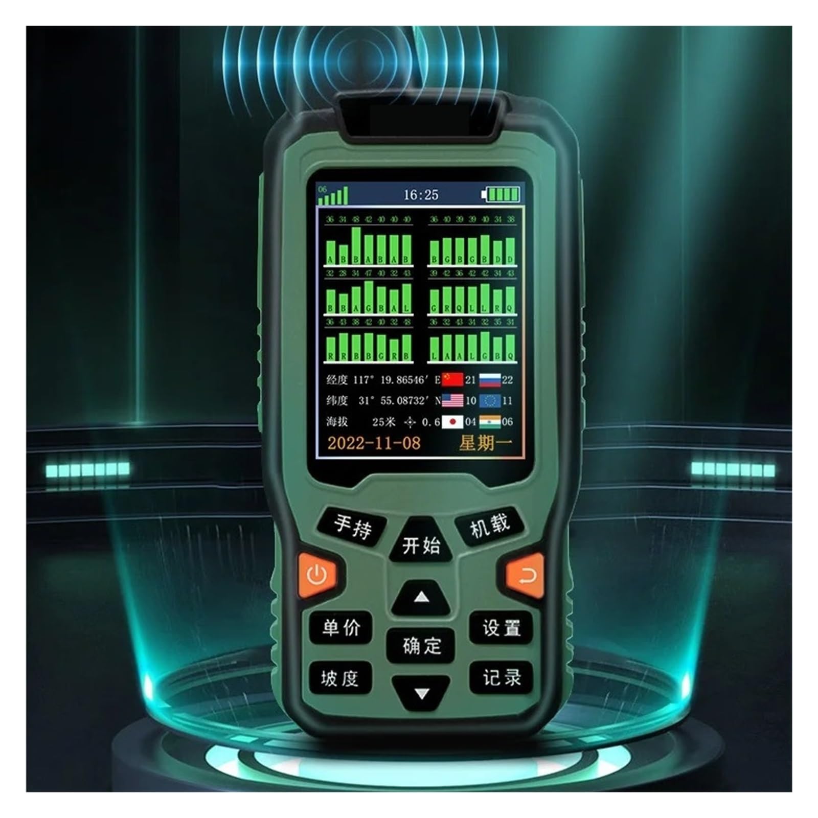 Navigatore GPS Portatile Da Esterno ZL-190 Mu Ad Alta Precisione A 6 Stelle Indicatore Di Posizione E Coordinate Misuratore Di Acri Dispositivo Land Mu
