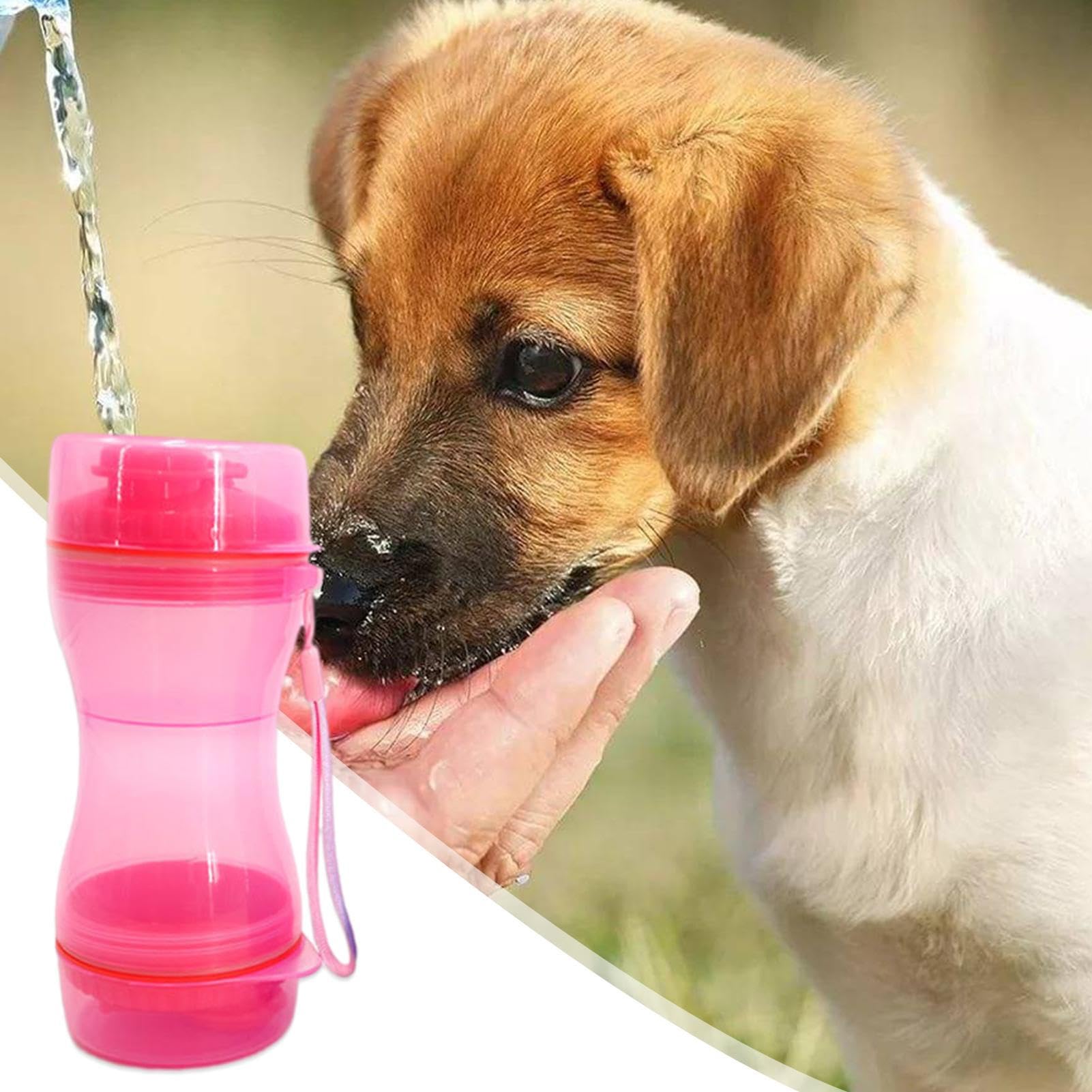 Tazza per cibo e acqua per cani, bottiglia d'acqua 2 in 1 per esterni, da viaggio di grande capacità, portatile per cani di piccola taglia, per uso alimentare, design a prova di