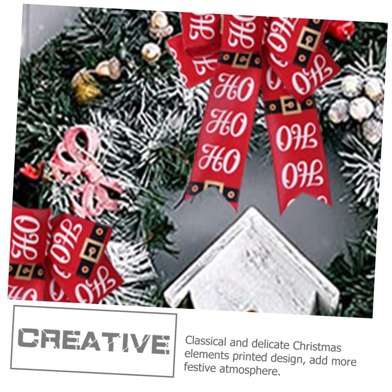 Tofficu 5stücke Weihnachtsband Diy Schleifenband Für Festliche Dekoration Für Weihnachtsbaum Kränze Bastelprojekte Und Mehr Hochwertiges Langlebiges Material Für Kreative Ideen