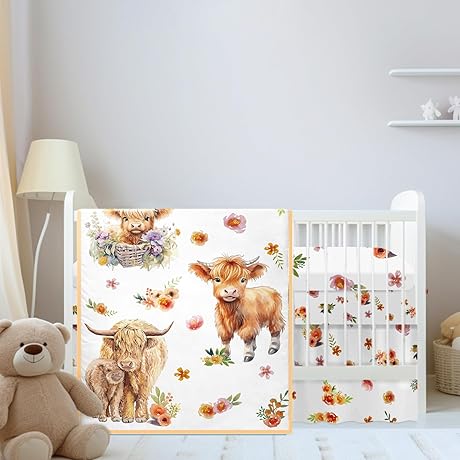Mixweer Cow Crib Bedding Set: Comfort & Style for Your Little Critter