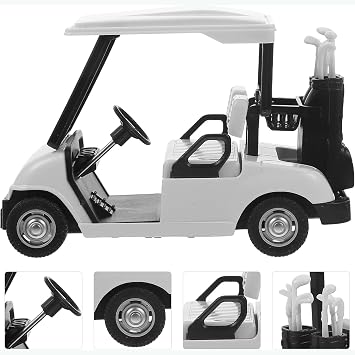 Diecast Golf Carts Toy, Golf Cart Decoration Model Miniature Golfs Buggy Elegant Desk Ornament, Miniature Gifts Kids Car Toy Friction Powered Golfs Cart Ornament Scale Toys (Blue)