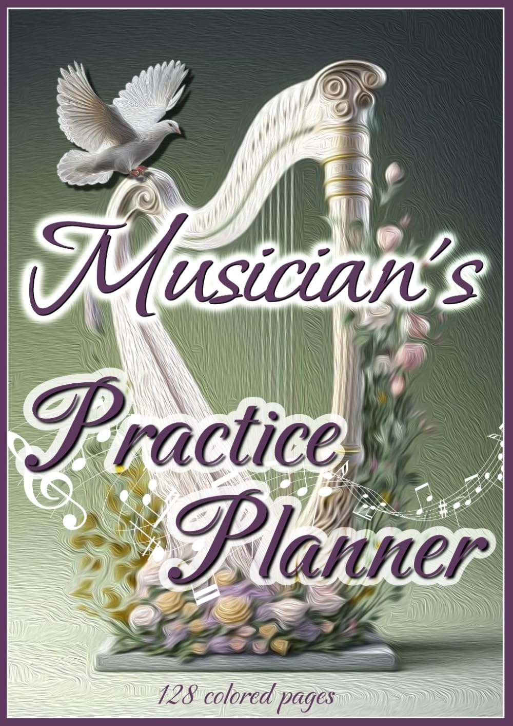 Cahier de partitions A4 et planificateur de cours de musique 128 pages
