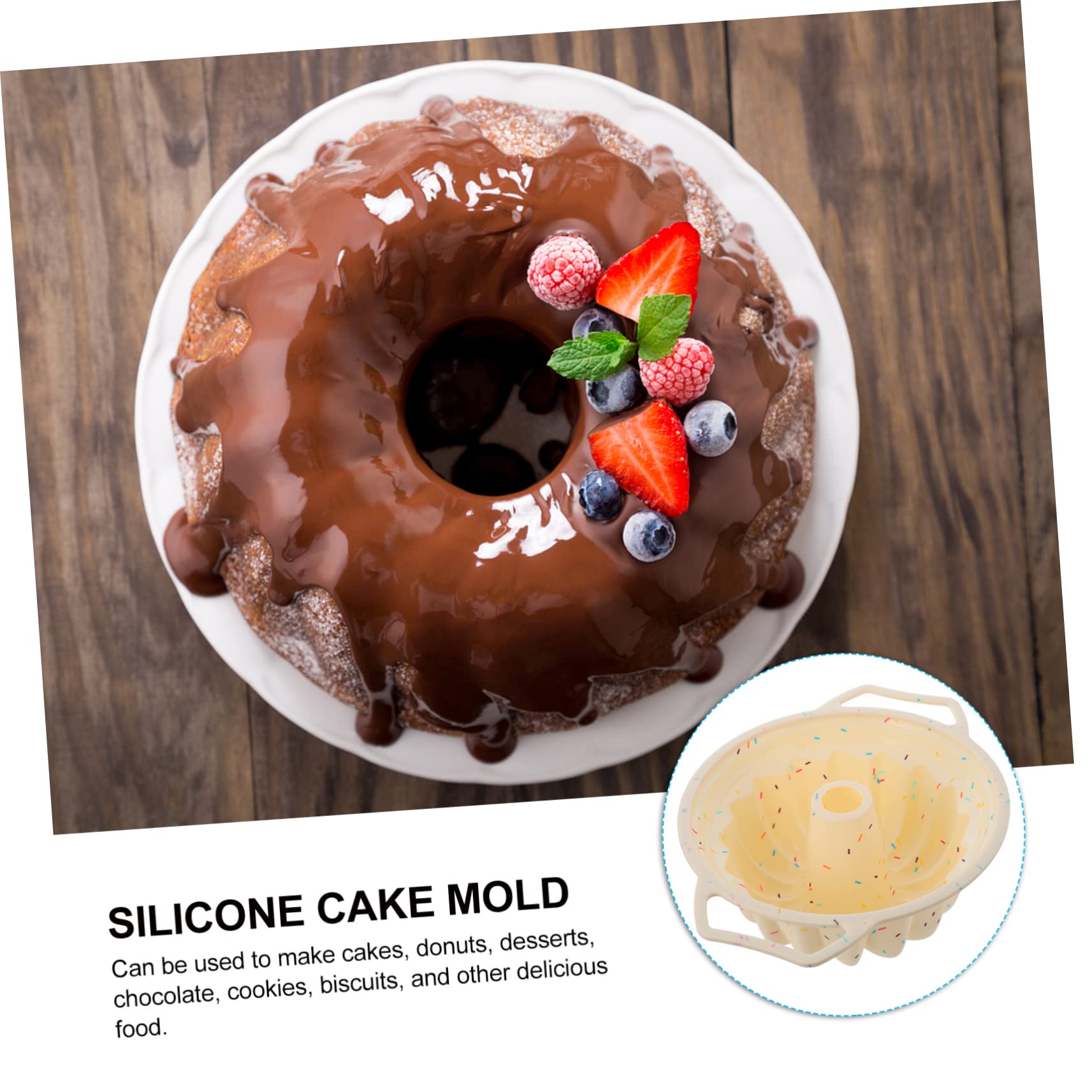 1pezzi Stampo Silicone Tondo Per Dolci Con Metallico Rinforzato Resistente Temperature Estreme Flessibile e Antiaderente Per Forno e Frigorifero Facilmente Lavabile in Lavastovigli